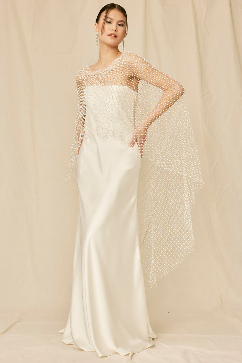 Pearl Cape – Lovenote Bride