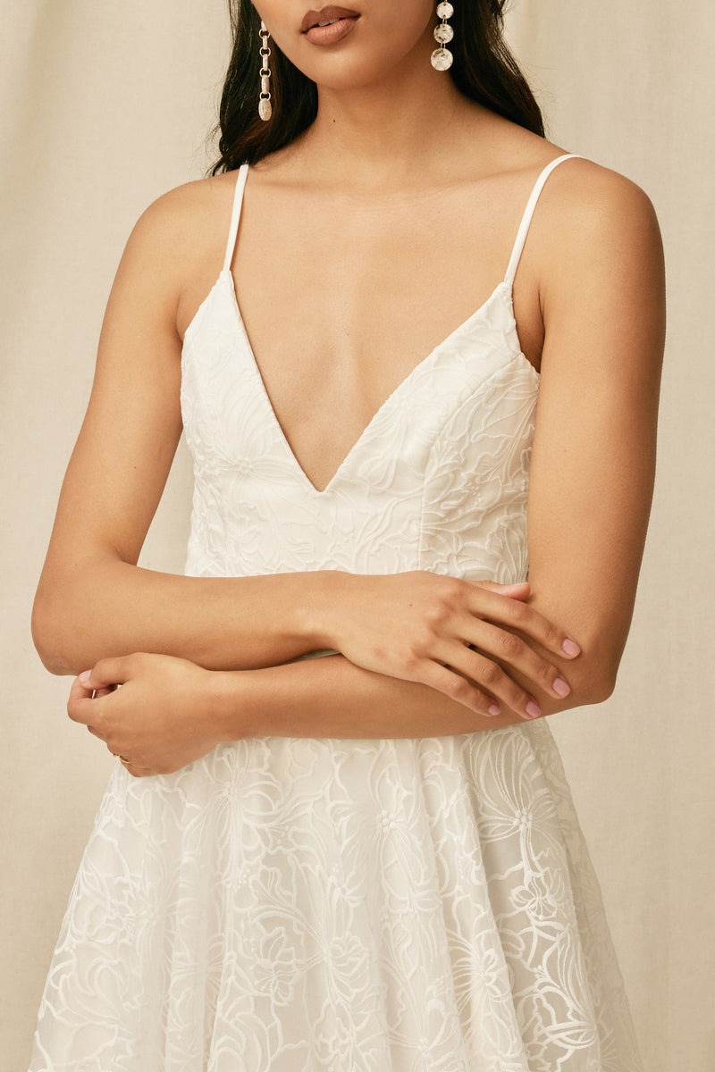 Lace skater wedding outlet dress