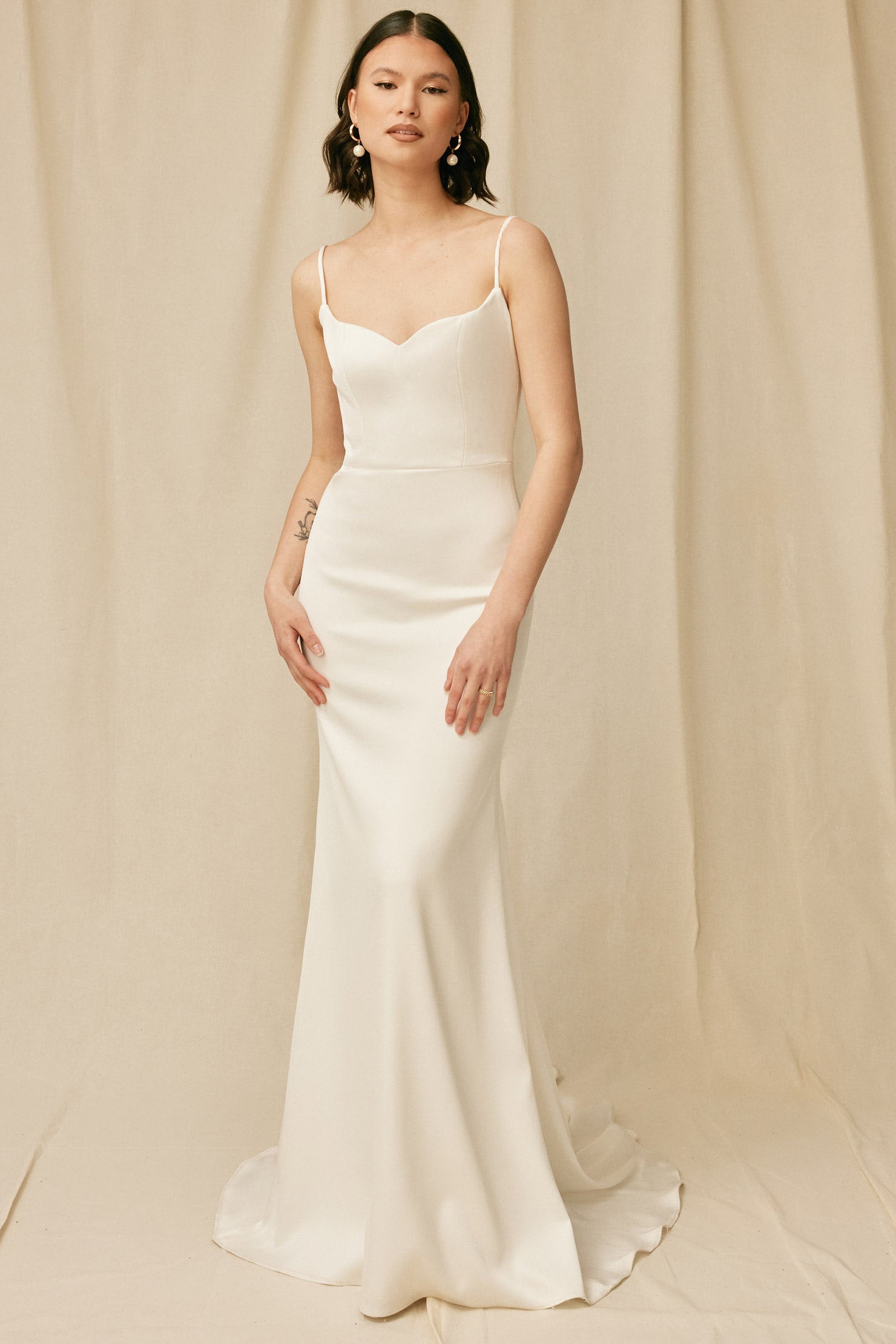 addison modern minimalist wedding dress product info and reviews Rebecca Ingram Addison Wedding Dress