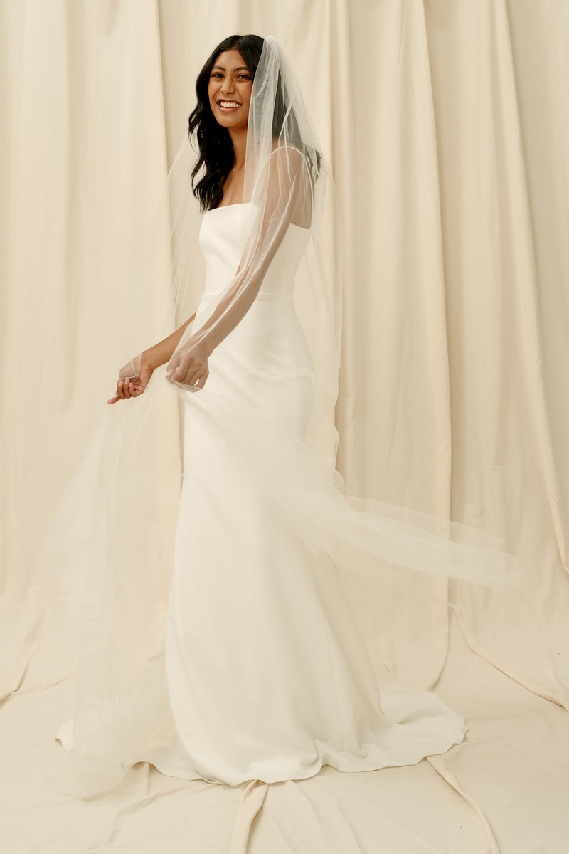 Lye Ruffle Veil – Lovenote Bride